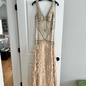 Sue Wong beaded floor length gown, size 4